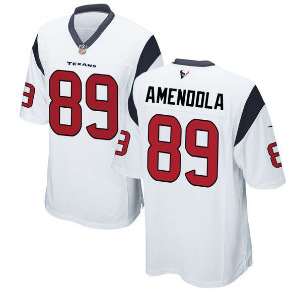 Men Houston Texans #89 Danny Amendola Nike White Game NFL Jersey